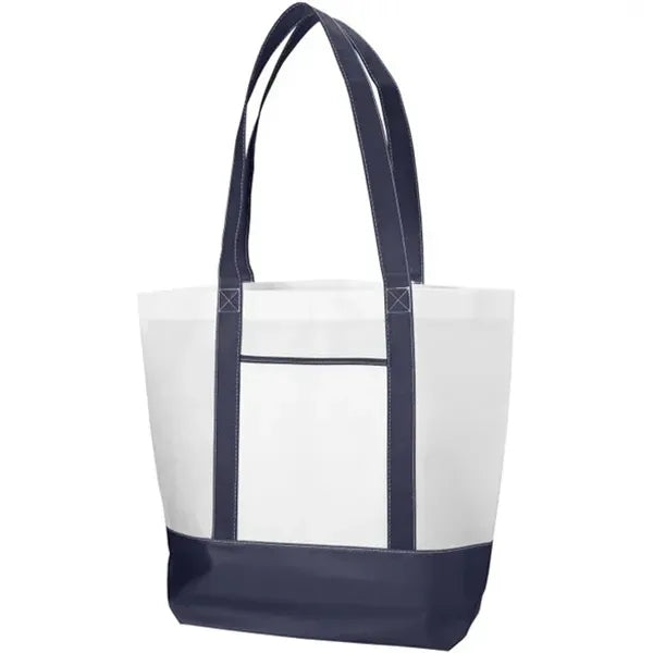 Two Color Non Woven Boat Tote Bag W/Handle 26"
