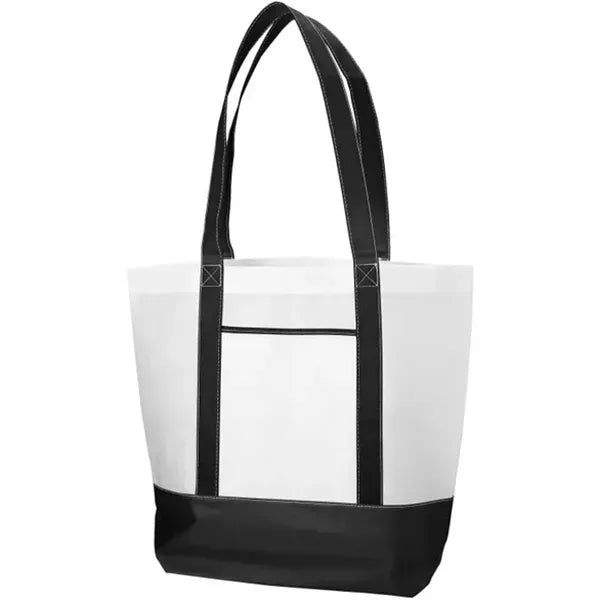 Two Color Non Woven Boat Tote Bag W/Handle 26"