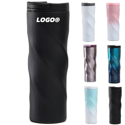 16oz. Stainless Steel Twisted Insulated Coffee Tumbler