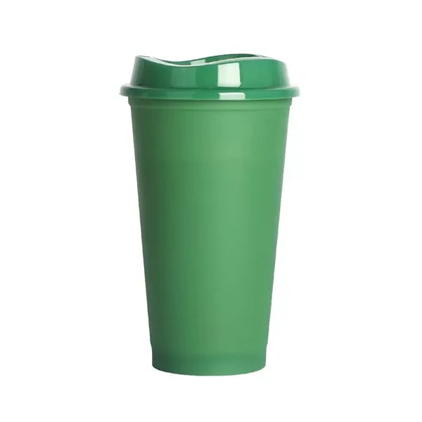 16oz. Color Changing Plastic Coffee Cup With Lid