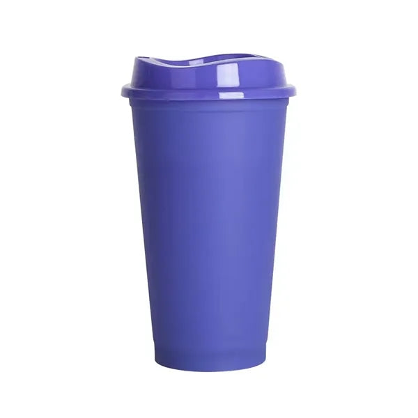 16oz. Color Changing Plastic Coffee Cup With Lid