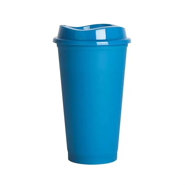 16oz. Color Changing Plastic Coffee Cup With Lid