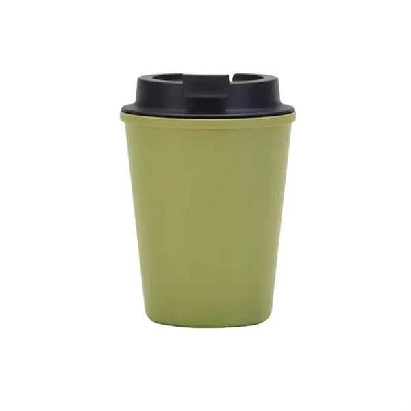 12oz. Eco-Friendly Wheat Straw Coffee Cup With Lid
