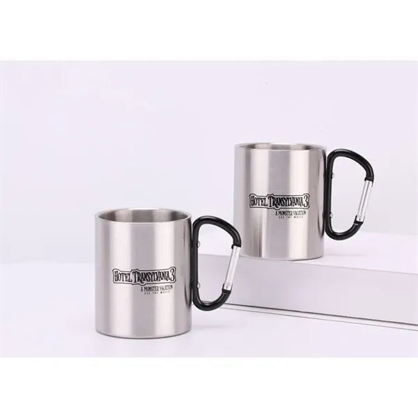 Stainless Steel Camping Mug with Carabiner
