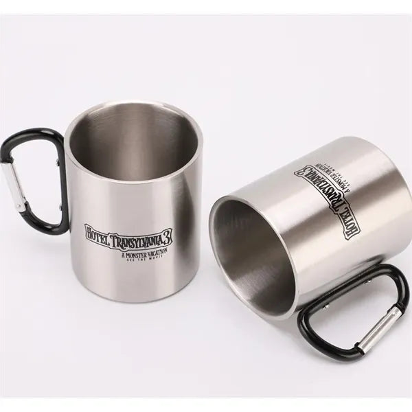 Stainless Steel Camping Mug with Carabiner