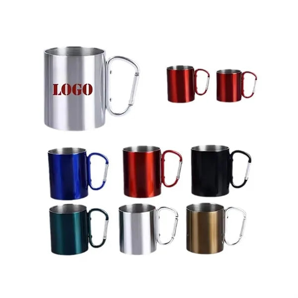 10OZ Stainless Steel Carabiner Mug