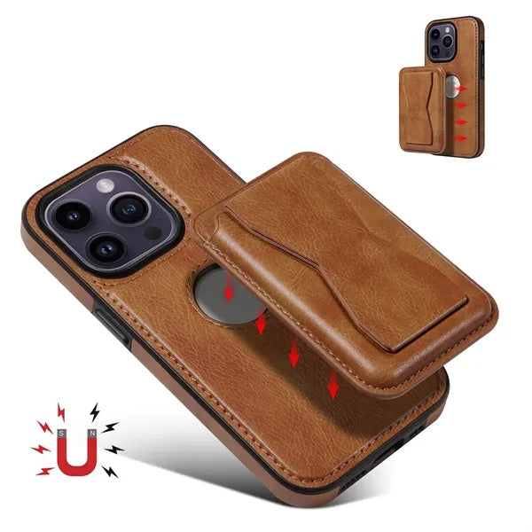 Leather Card Holder Magnetic Phone Case