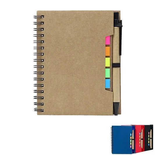 Sticky Note Coil Book With Pen
