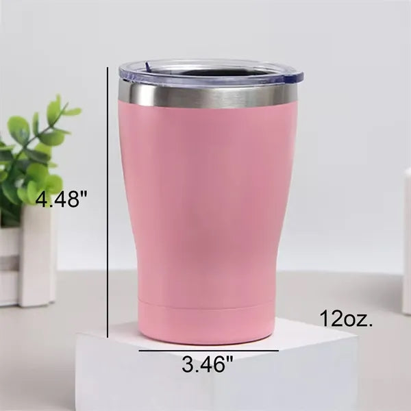 12oz Stainless Steel Car Cup Kids Milk Coffee Spill Proof