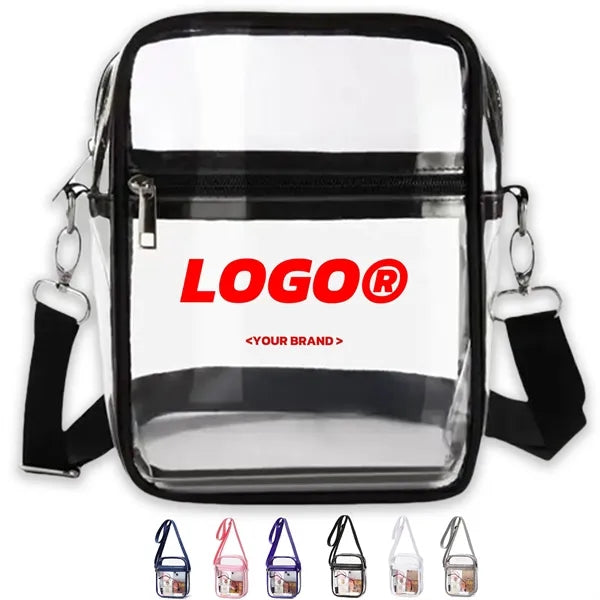 Clear PVC Shoulder Crossbody Bag Travel Shopping Storage