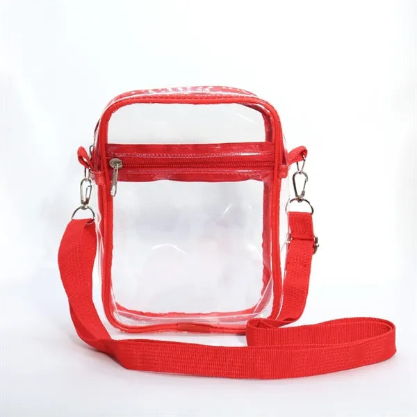 Clear PVC Shoulder Crossbody Bag Travel Shopping Storage