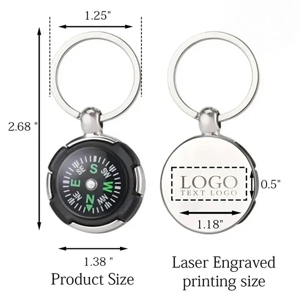 Promo Mini Compass Keychain