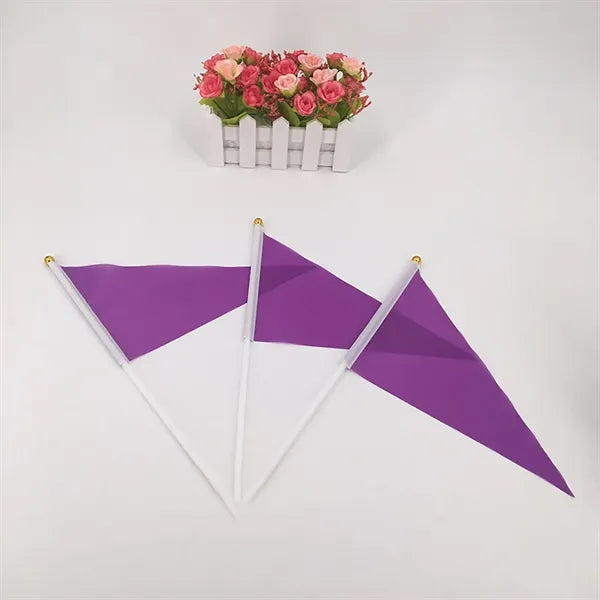Solid Color Small Mini Hand Stick Flags
