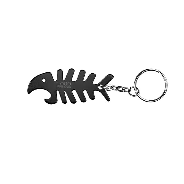 Fish Bone Shaped Bottle Opener Keychain