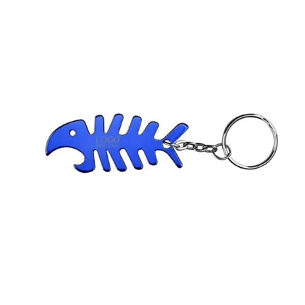 Fish Bone Shaped Bottle Opener Keychain