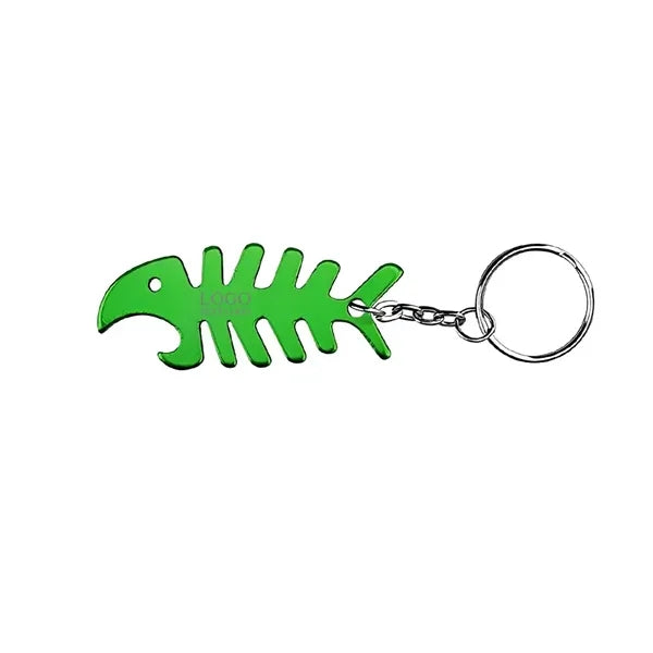 Fish Bone Shaped Bottle Opener Keychain