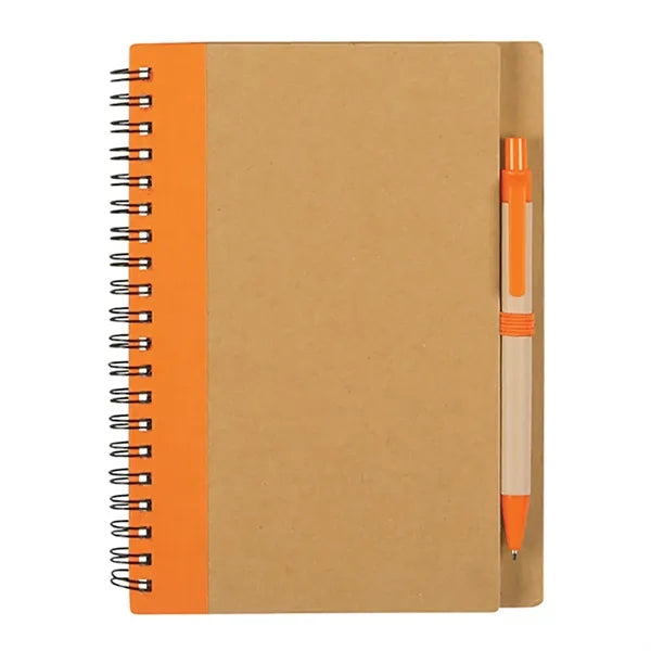 Eco Friendly Spiral Notebook with pen