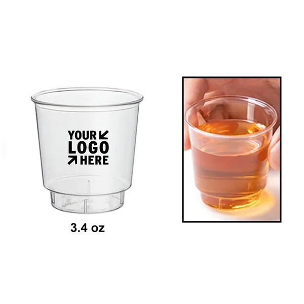 3.4oz Custom Clear Disposable Plastic Cup