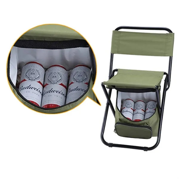 Folding Camping Chair with Cooler Bag