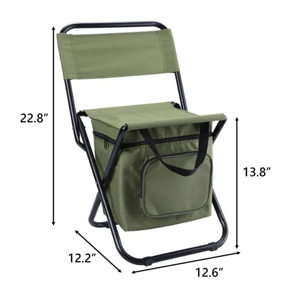 Folding Camping Chair with Cooler Bag