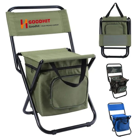 Folding Camping Chair with Cooler Bag