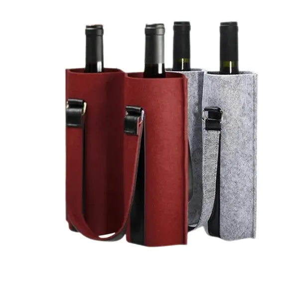 2 Bottles Felt Wine Bag