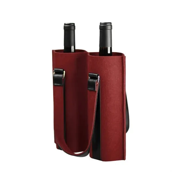2 Bottles Felt Wine Bag