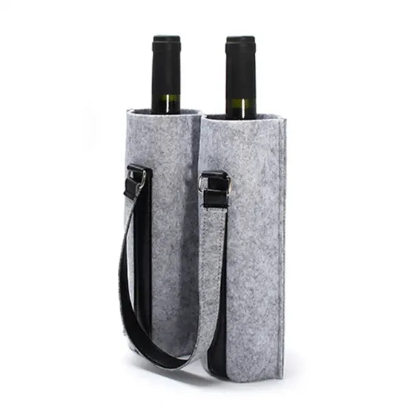 2 Bottles Felt Wine Bag