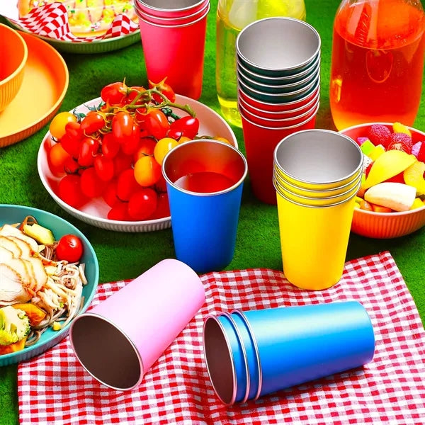 16 oz Stacking Stainless Steel Pint Cups