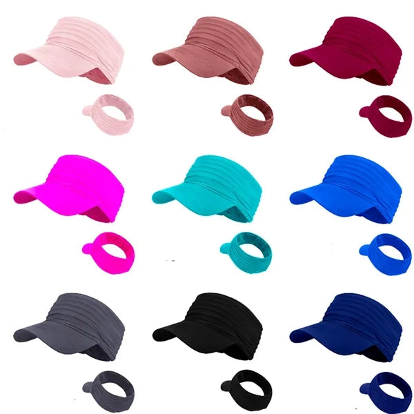 Unisex Wide Brim Open Top Sun Visor Hats