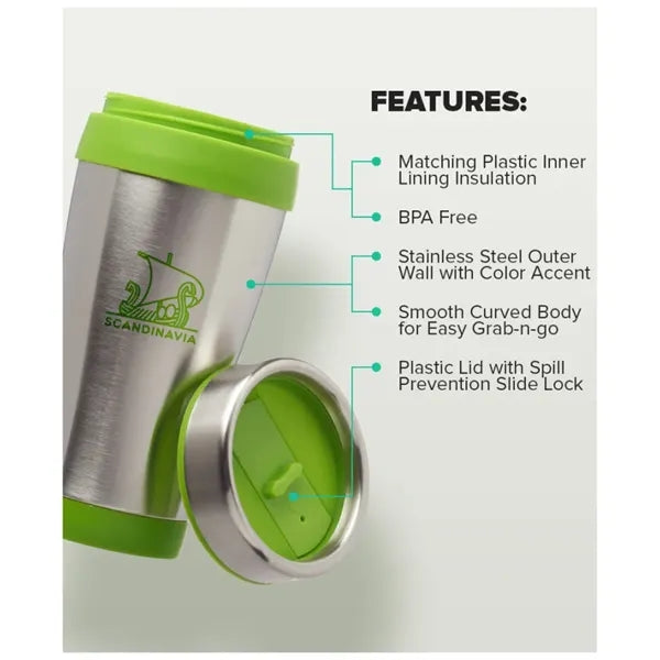 Union Printed - 16 oz. Insulated Stainless Steel Travel Mugs