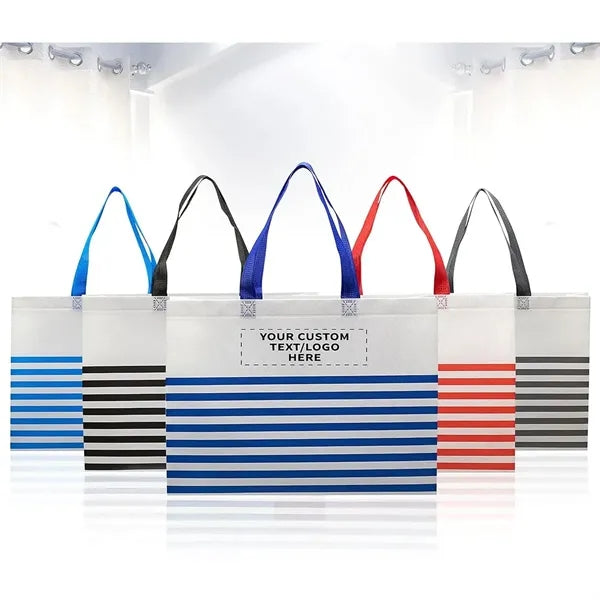 Non Woven Striped Tote Bag