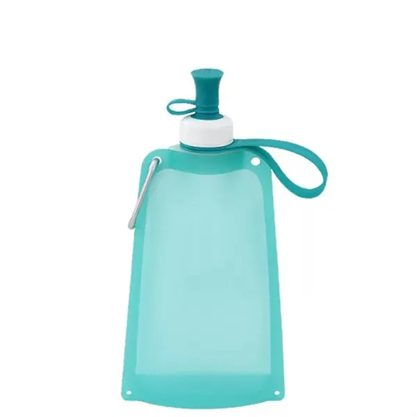 18oz. Collapsible Silicone Water Bottle Portable Lightweight