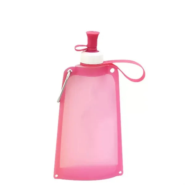 18oz. Collapsible Silicone Water Bottle Portable Lightweight