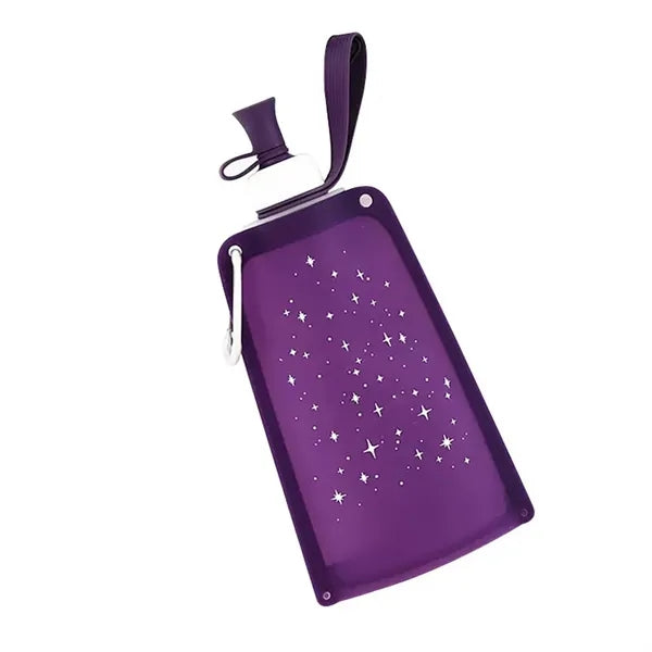 18oz. Collapsible Silicone Water Bottle Portable Lightweight
