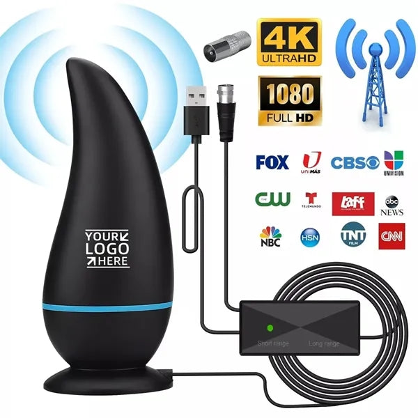 4K HDTV Indoor Antenna with 10ft Cable