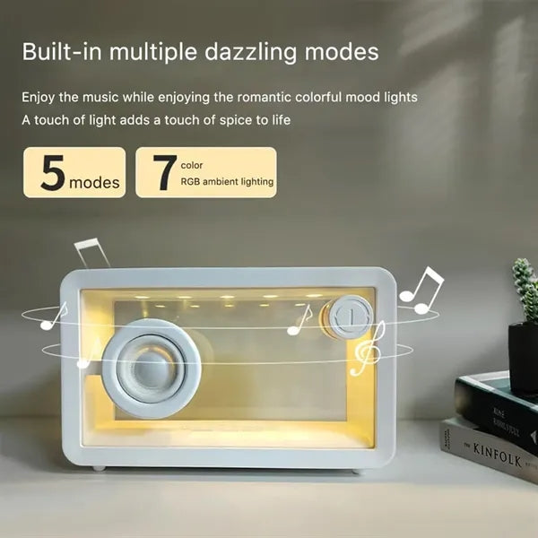 Deep Bass Transparent Bluetooth Speaker with LED Light