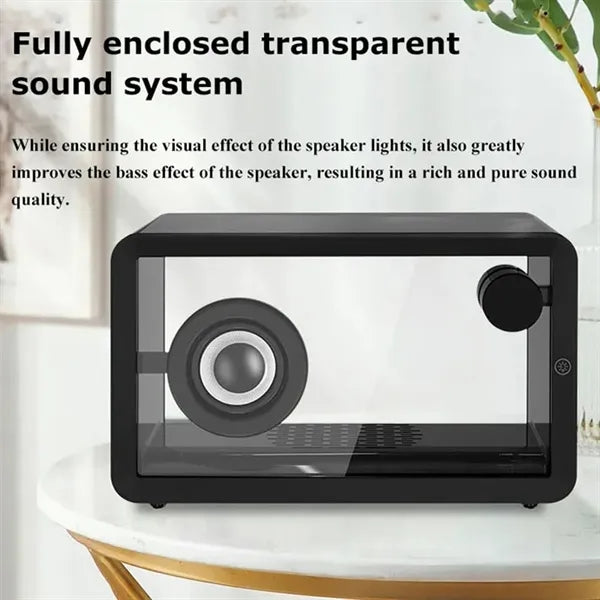 Deep Bass Transparent Bluetooth Speaker with LED Light