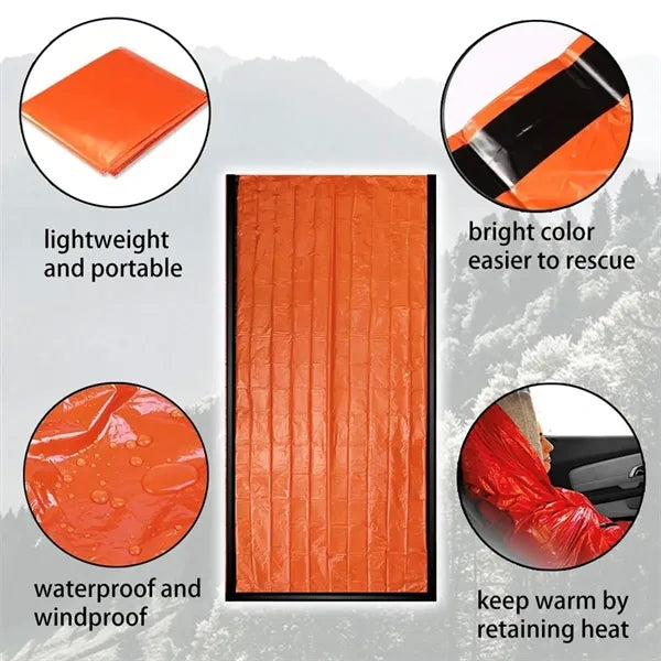 Emergency Thermal Sleeping Bag Waterproof Survival Bivy Sack