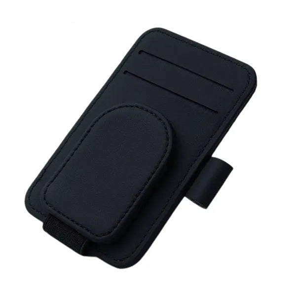 Pu Leather Car Sun Visor Magnetic Clip