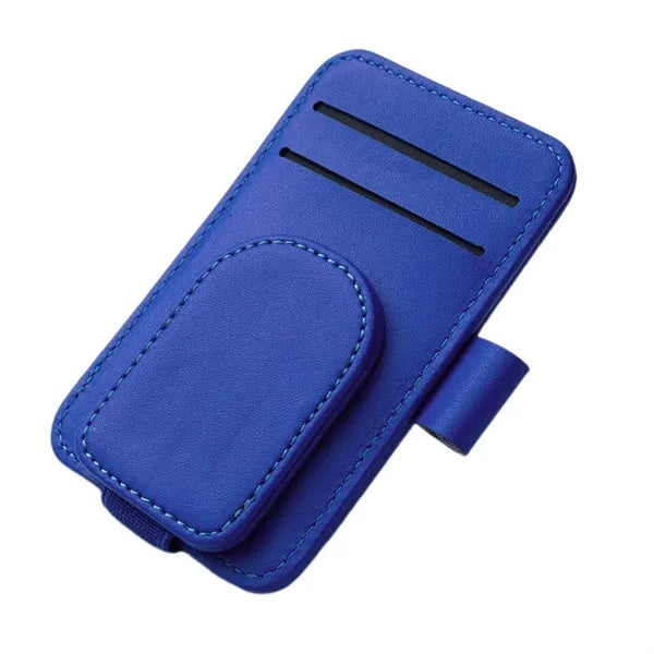 Pu Leather Car Sun Visor Magnetic Clip