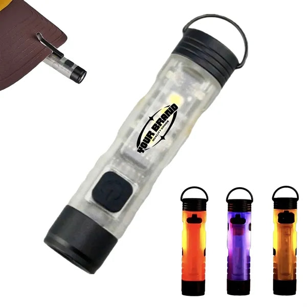 Rechargeable Mini LED Clip-On Flashlight Pocket Torch