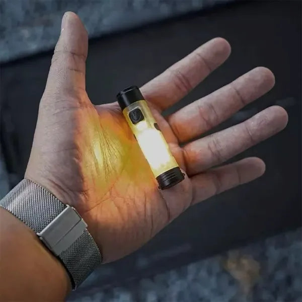 Rechargeable Mini LED Clip-On Flashlight Pocket Torch