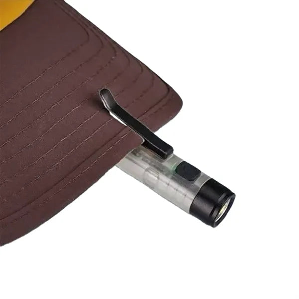 Rechargeable Mini LED Clip-On Flashlight Pocket Torch