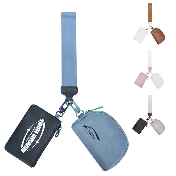 Multi-Functional Women Wristlet PU Mini Wallet Cards Coins