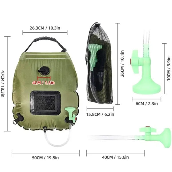 Solar Heated Portable Water Camping Shower Bag for Outdoor