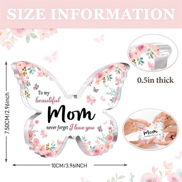 Butterfly-Shaped Acrylic Plaque Keepsake