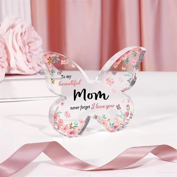 Butterfly-Shaped Acrylic Plaque Keepsake