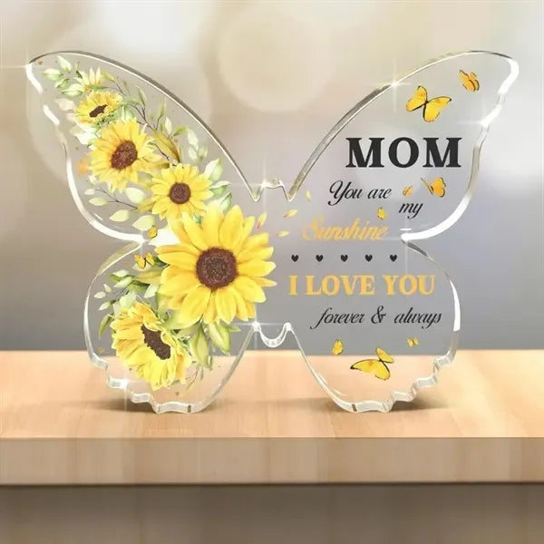 Butterfly-Shaped Acrylic Plaque Keepsake