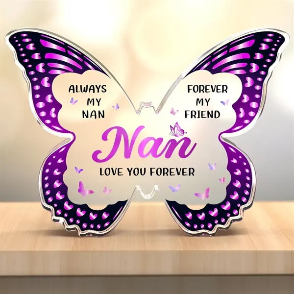 Butterfly-Shaped Acrylic Plaque Keepsake